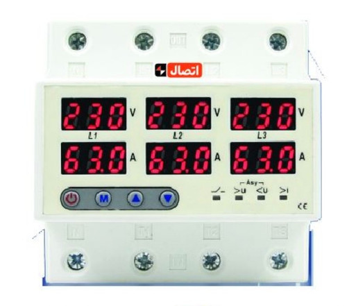 محافظ ولتاژ و جریان سه فاز ۱۰۰ آمپر اتصال